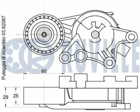 Натяжной ролик jumper 1.6bluehdi 14-, peugeot 2008 і 1.6bluehdi, opel