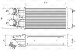 Радиатор интеркулера Citroen C3/Peugeot 2008/207/208 1.4-1.6HDi 09-