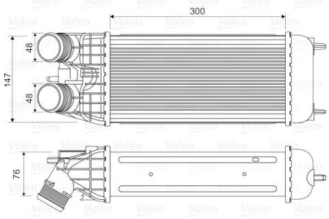 Радиатор интеркулера Citroen C3/Peugeot 2008/207/208 1.4-1.6HDi 09-