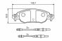 Тормозные колодки (передние) Citroen C5 I/II 01-08 (Bosch) (с датчиком), фото 8 - интернет-магазин Auto-Mechanic