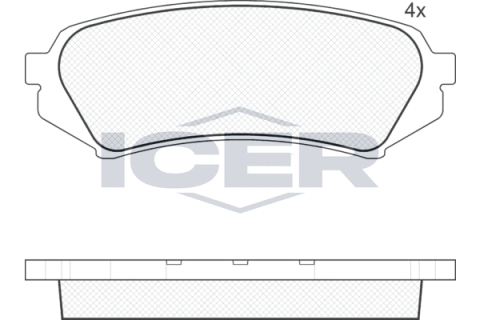 Тормозные колодки дисковые TOYOTA Land Cruiser 100 98-07; LEXUS LX470 98-07