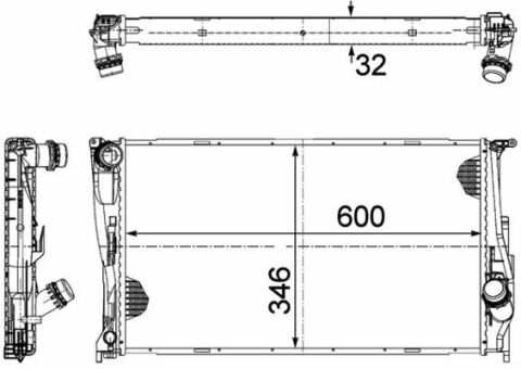 Радіатор  охолодження  BMW  1  3  (E90  91  92  93)