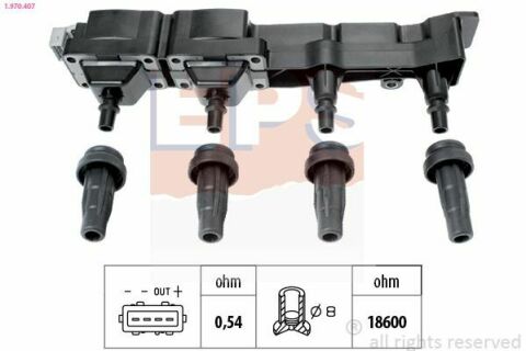 EPS CITROEN Катушка зажигания Peugeot 1007/206/207/307 1,6 16V 00-,Berlingo,C2/C3/C4 1,6 16V 00-