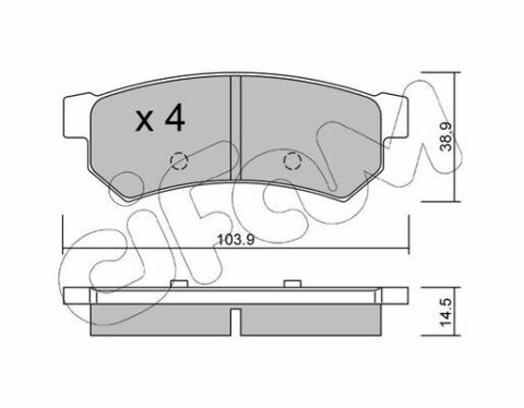 CIFAM CHEVROLET Тормозные колодки задн.Lacetti,Daewoo Nubira