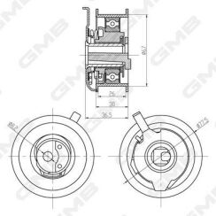 Ролик натяж.audi,seat,vw 1,9d/1,9td/1,9tdi/1,9sdi