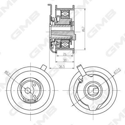 Ролик натяж.audi,seat,vw 1,9d/1,9td/1,9tdi/1,9sdi