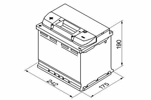 Акумуляторна батарея 60Ah/540A (242x175x190/+L/B13) S4