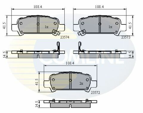 CBP3882 Comline - Гальмівні колодки до дисків CBP3882 Comline - Гальмівні колодки до дисків