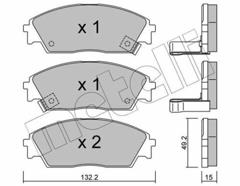 Колодки тормозные (передние) Honda Civic 87-95