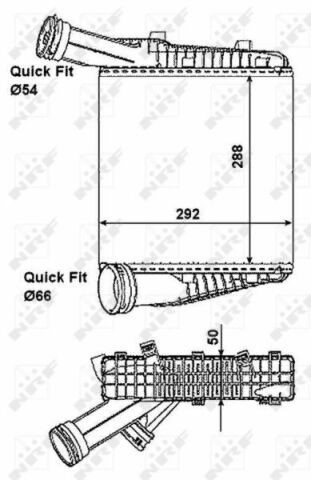 Радіатор інтеркулера Audi Q7/VW Touareg 3.0/4.1 03- (R)