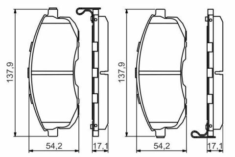 Комплект гальмівних колодок (передніх) Nissan Juke/Tilda 07-