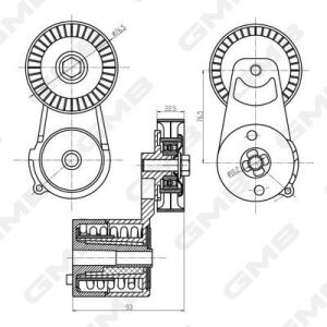 Ролик грм с натяжным устройством astra g 1.4/1.8 opel