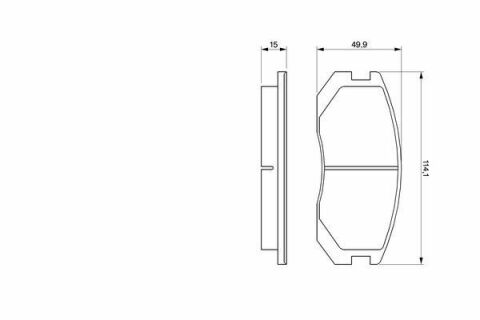 Комплект гальмівних колодок (передніх) Daihatsu Terios/Mitsubishi Colt/Lancer 1.3-1.6/1.8-2.0D 89-