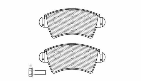 Колодки тормозные. P206 AV Bosch WVA (23332)