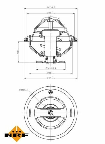 Термостат VW LT 28-35/40-55/T4 2.4 D 90-06/Passat 2.3 VR5 00-05 (80°C)