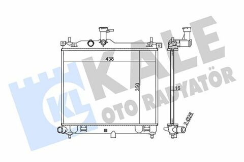 KALE HYUNDAI Радиатор охлаждения i10 1.1/1.1CRDi 08-