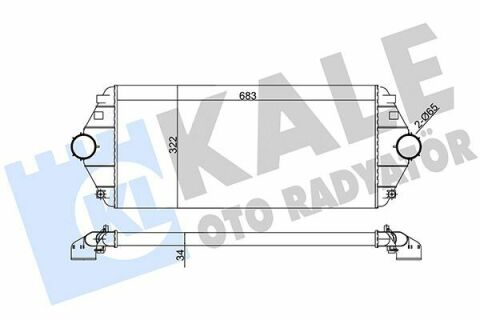 KALE CITROEN Интеркулер Evasion,Jumpy,Fiat Scudo,Peugeot 806,Expert 1.9/2.1d