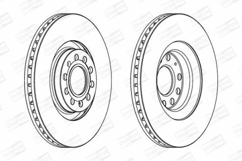 CHAMPION VW Диск гальмівний передн. Audi A4, A6 2.7/4.2 98-