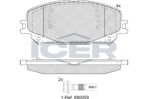 Тормозные колодки (передние) Renault Scenic IV 16-/Megane IV 15-/Espace V 15-