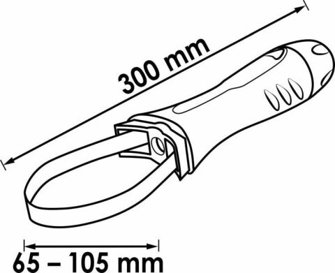 Ключ регулируемый для снятия масляного фильтра (d=65-105mm)