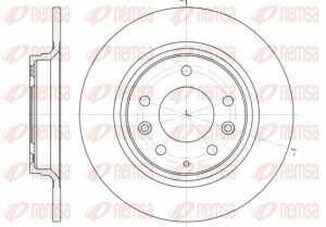 Диск гальмівний задній MAZDA 6 ESTATE 02/08-6 HATCHBACK 08/02-6 HATCHBACK 08/07-6 STATION WAGON 08/02-6(GG) 06/02-6(GH) 08/07-