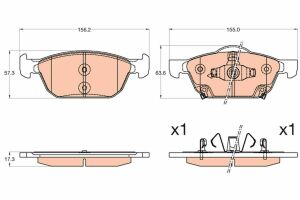 Колодки гальмівні HONDA Accord/Civic "F" 08>>