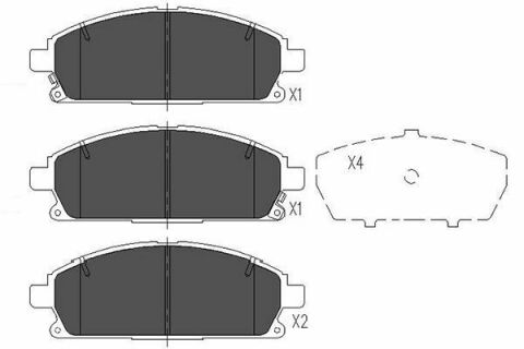 Колодки тормозные (передние) Nissan X-Trail 01-13/Pathfinder 97-04