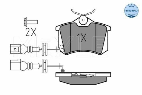 Колодки гальмівні (задні) VW Polo 01-/Skoda Fabia 99-08/Seat Cordoba/Ibiza 02-09(TRW)(з датчиком)