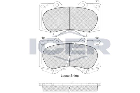 Колодки гальмівні (передні) Mitsubishi Pajero IV/Toyota Hilux 06-/Land Cruiser Prado/Lexus GX 01-