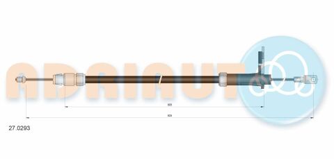 ADRIAUTO DB Трос ручного гальма W203 02 - лев.