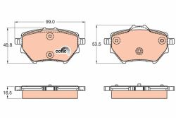Тормозные колодки задн. Citroen C4/Peugeot 308 II 13- (Bosch)