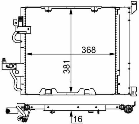 Радиатор кондиционера Opel Astra H 1.3-1.9CDTI 04-14