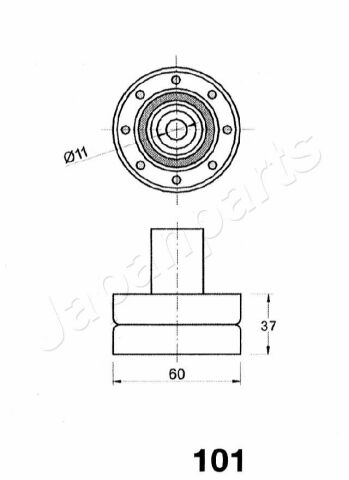 JAPANPARTS NISSAN Ролик ГРМ Patrol 2.8TDiC 97-