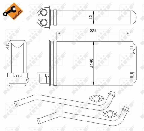 Радиатор печки Peugeot 205/309 1.4-1.9 CTi/GTI 85-