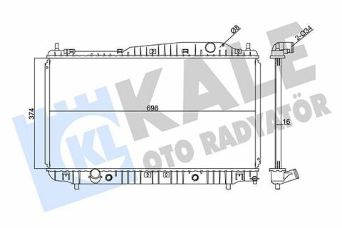 KALE CHEVROLET Радиатор охлаждения Evanda 2.0 02-