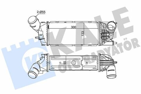 KALE CITROEN Интеркулер C5 II,Peugeot 407 1.6/2.0HDI