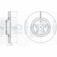 Диск тормозной передний Avensis 2.0D-4D/2.2D-4D 08- TOYOTA