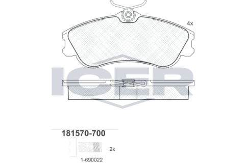 Колодки тормозные (передние) Citroen Berlingo 99-11/Peugeot 206 99-/Partner 96-15