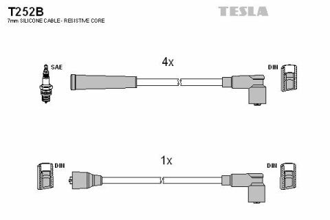 Кабель зажигания к-кт TESLA Mitsubishi 79-00