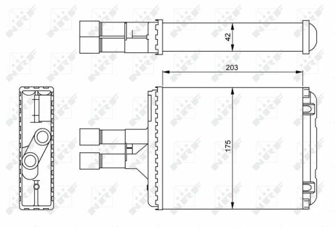 Радиатор печки Opel Vectra B 1.6-2.6 95-03