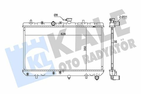 KALE KIA Радіатор охолодження Rio 1.3/1.5 00-