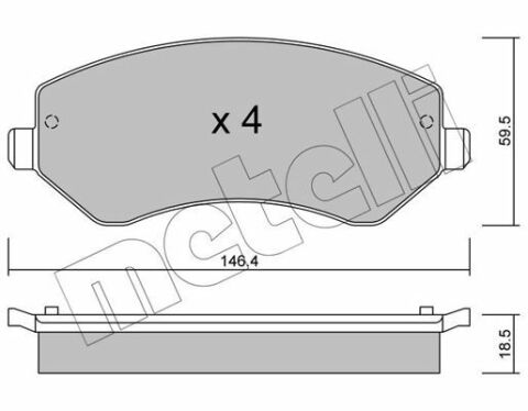 Колодки тормозные (передние) Jeep Cherokee 01-08/Chrysler Voyager IV 00-08