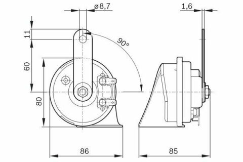 Звуковий сигнал Citroen C4/Peugeot 3008/307/308/5008 03-17