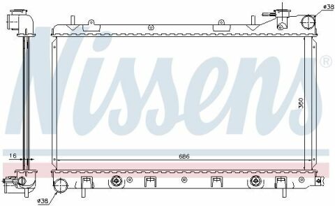 Радиатор SU FORESTER(02-)2.0 i(+)[OE 45111-SA030]