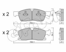 Колодки тормозные передние Mercedes-Benz W166