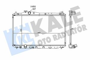 KALE HONDA Радиатор охлаждения Civic IX 1.6/1.8 12-