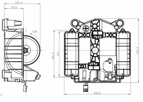 Моторчик пічки MB S-class (W222/V222/X222) 13-