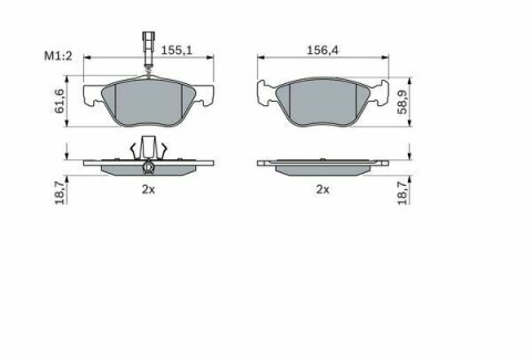 Колодки гальмівні (передні) Alfa Romeo 145/146/156/GT/GTV/Spider/Fiat Bravo 95-05