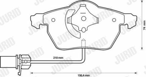 JURID VW Гальмівні колодки перед. Audi A6 VW Passat 96-