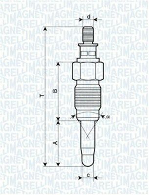 MAGNETI MARELLI Свеча накала AUDI 80,90,100 MITSUBISHI CARISMA RENAULT 19 II,MEGANE SEAT TERRA,AROSA,INCA,IBIZA II,CORDOBA,TOL [062900056304]